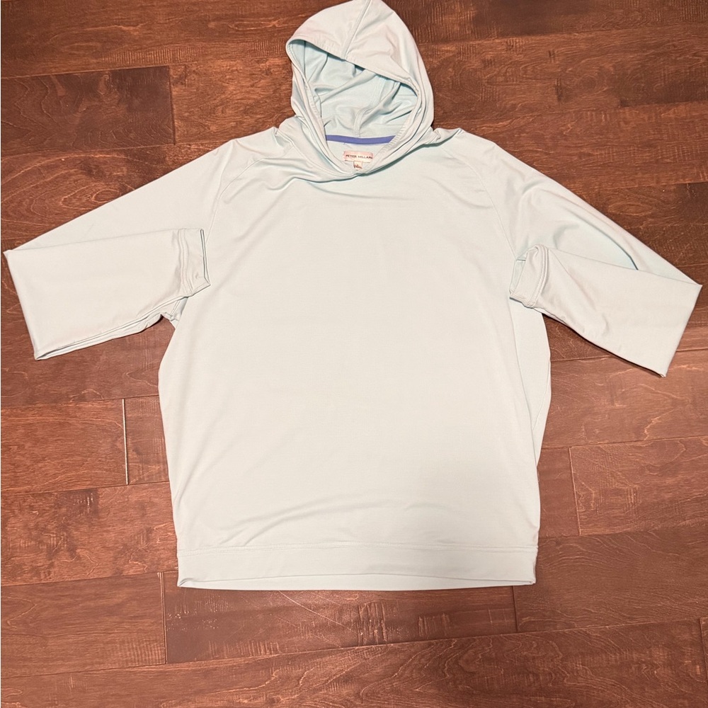Peter Millar Sky Blue Hooded Shirt